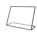 Clear Horizontal Slant Back Single Sided Easel Sign (No Insert) 6"x4"